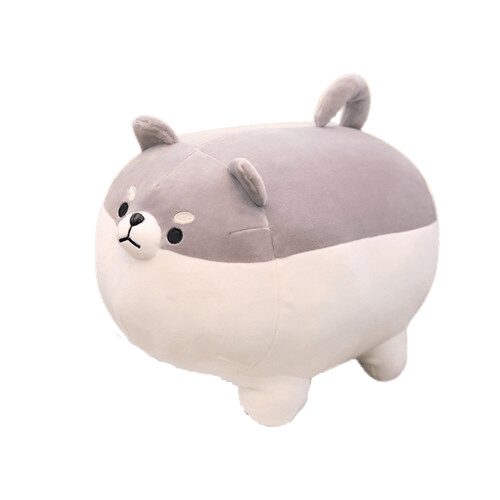 Peluche Chien Shiba Inu Gris mignon