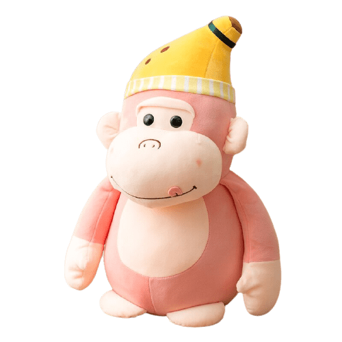 Peluche Gorille Rose Tire La Langue