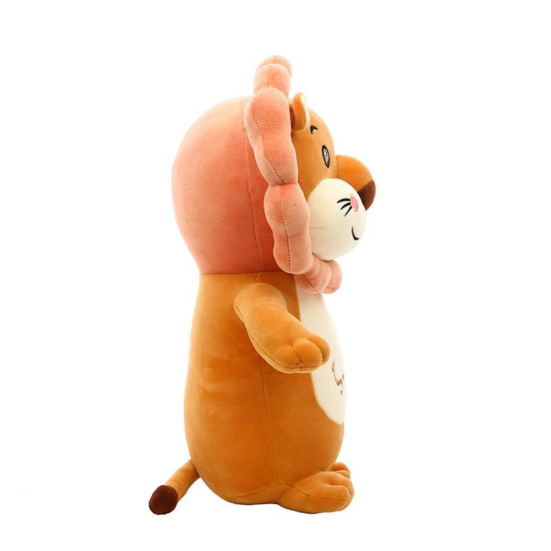 Peluche lion gentil de côté