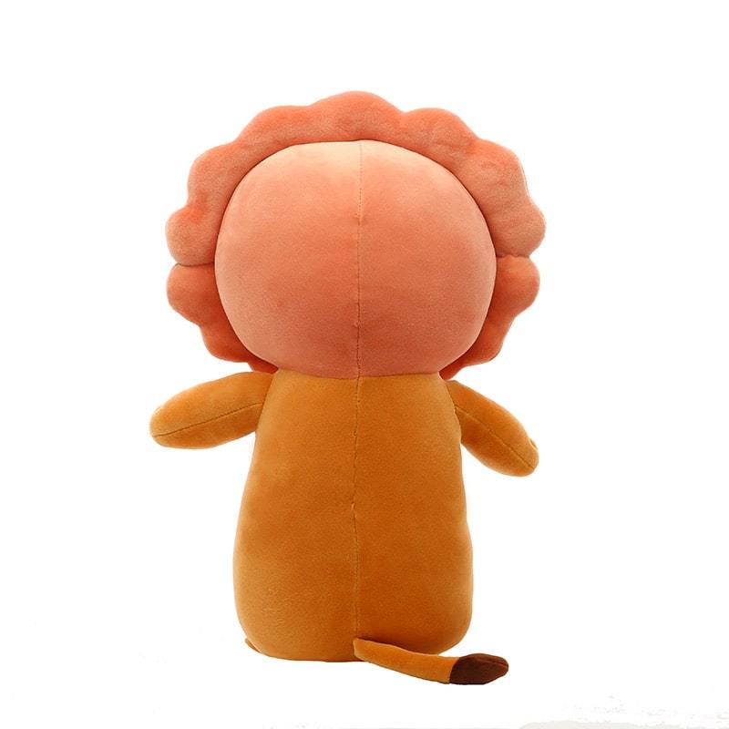 Peluche lion orange dos