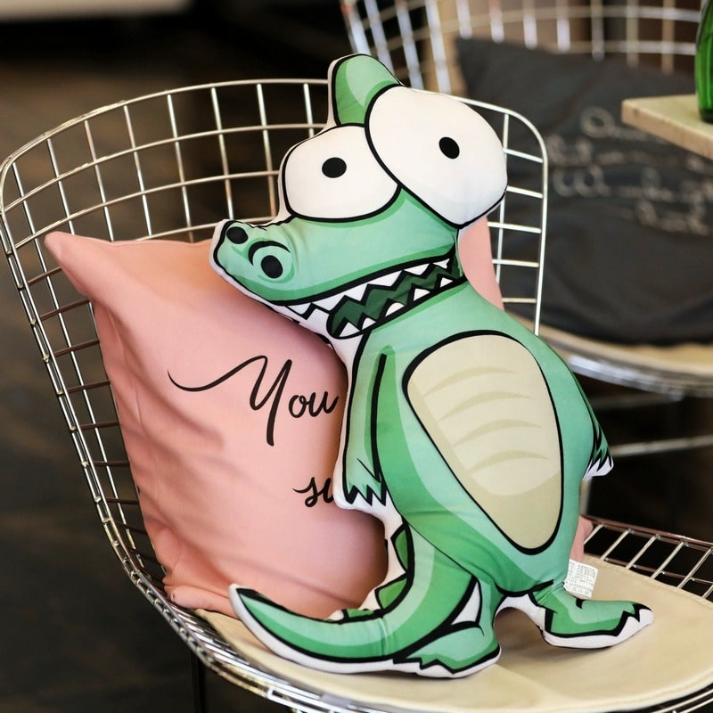 Crocodile Sur Coussin Mignon