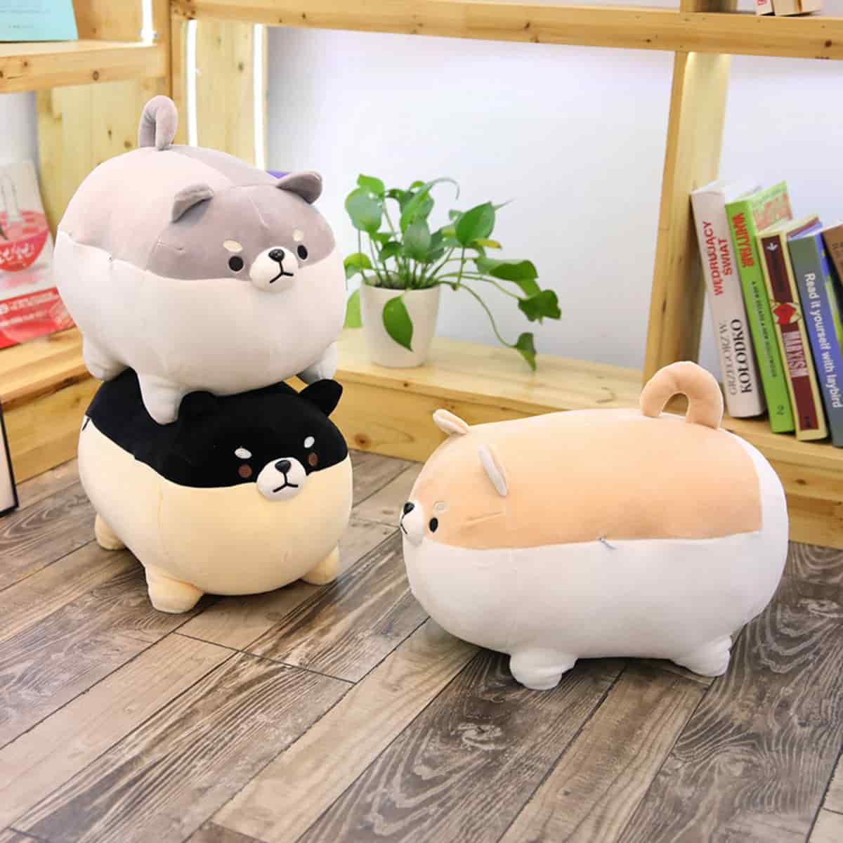 Peluche Shiba Inu Noir Douce Peluche Fantasia Univers Peluche