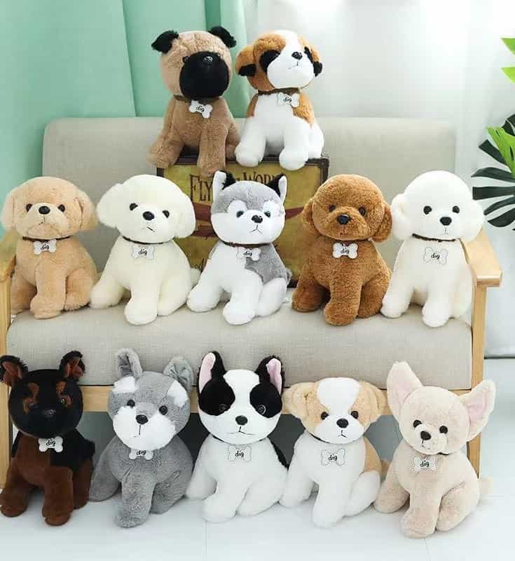 Peluche Schnauzer Haute Qualité Grise