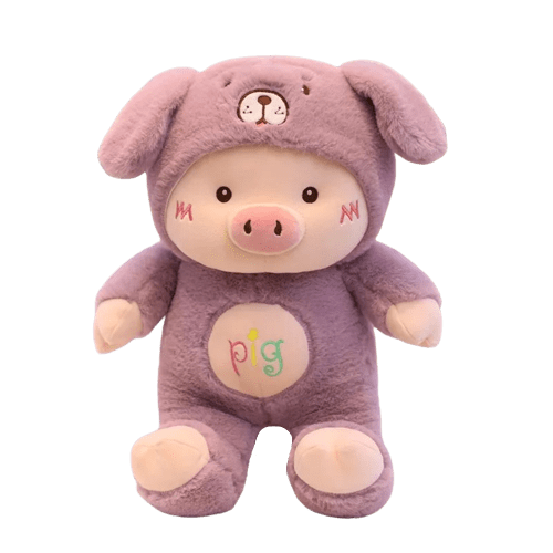 Doudou Cochon Violet