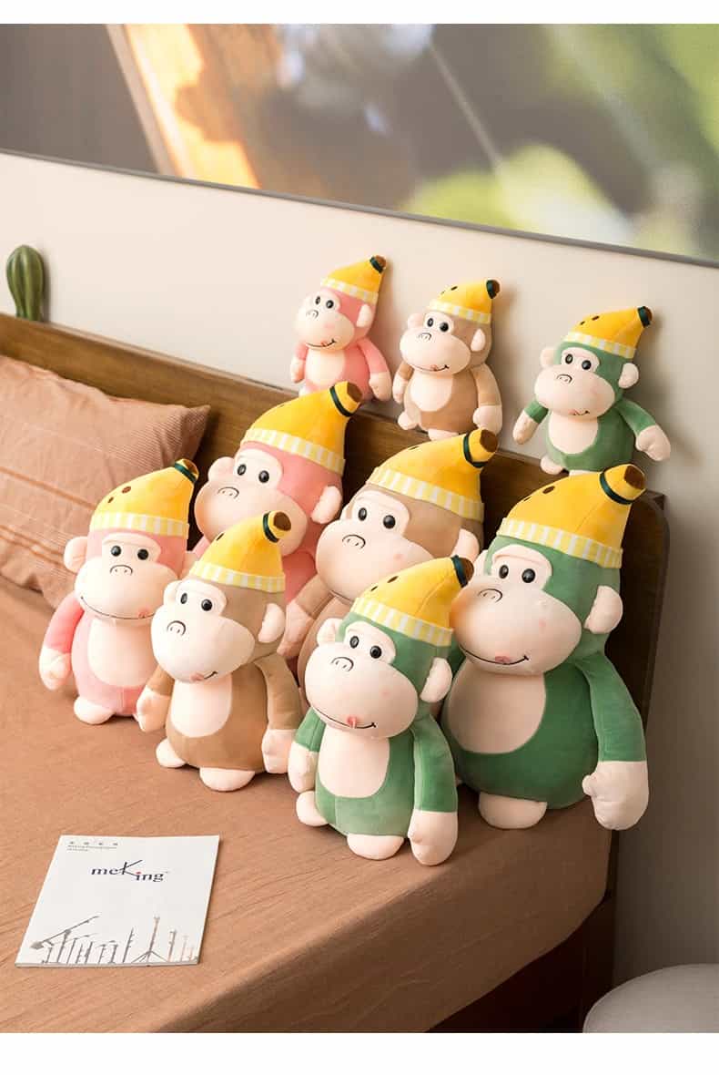 Peluche Gorille Famille Ensemble