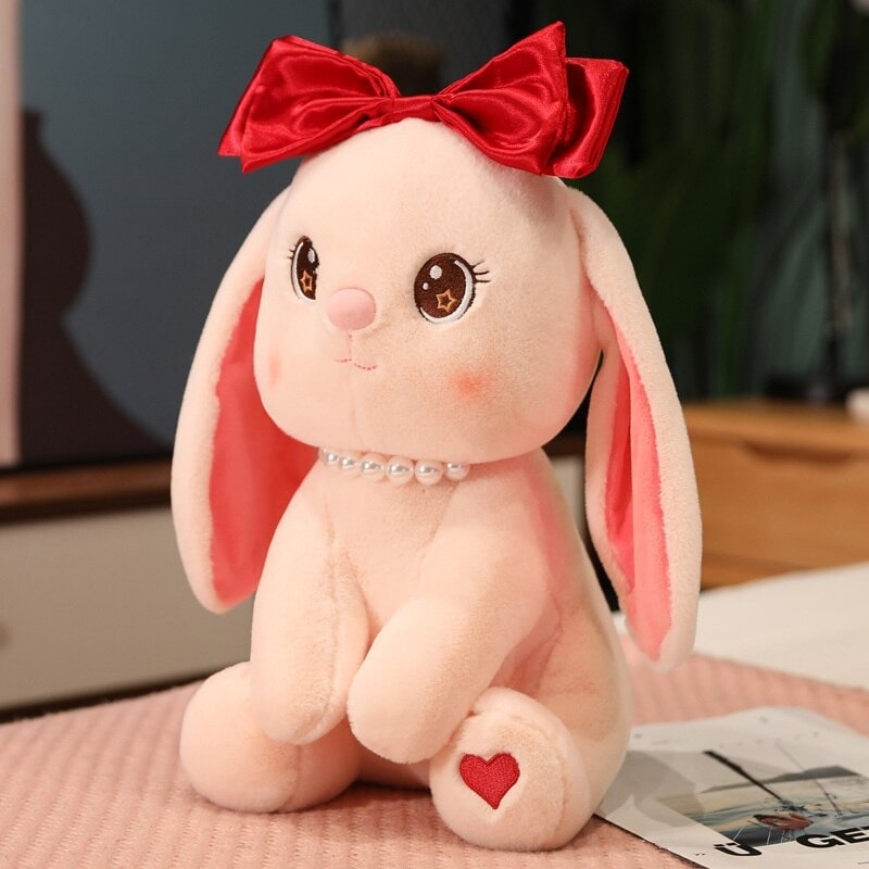 Doudou Lapin Gros Yeux Assis