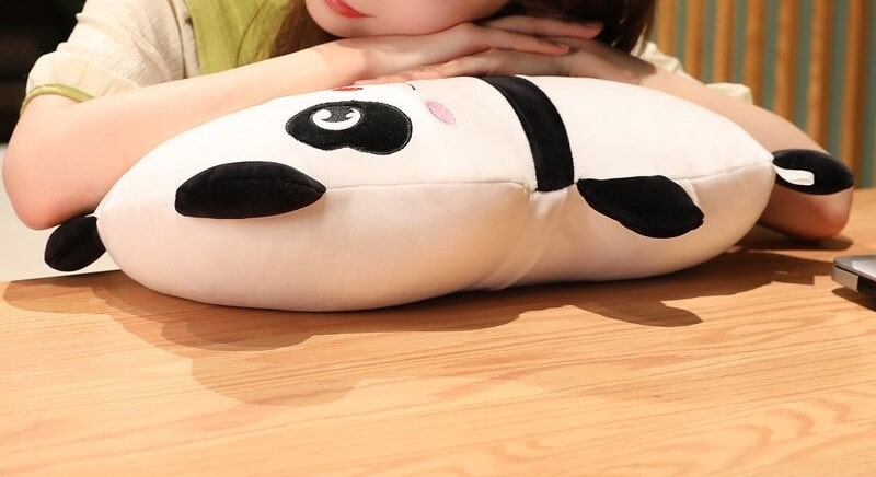 Doudou Panda Noir Blanc Coussin