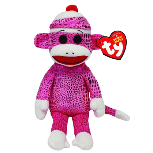 Magnifique Peluche Singe Rose Grande Bouche