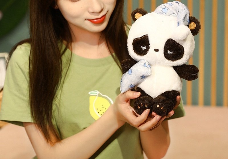 Panda Qui Veut Dodo Peluche