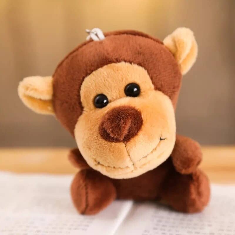 Magnifique Peluche Singe Porte-Clefs