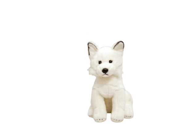 Doudou Renard Blanc Assis