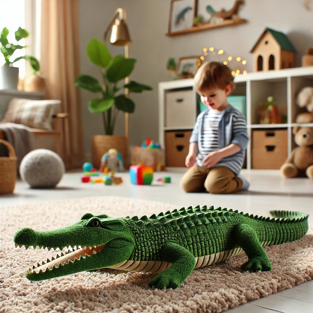 Crocodile vert jeu enfant