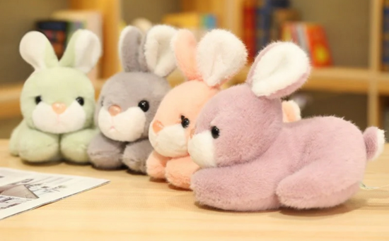 collection de peluches lapin