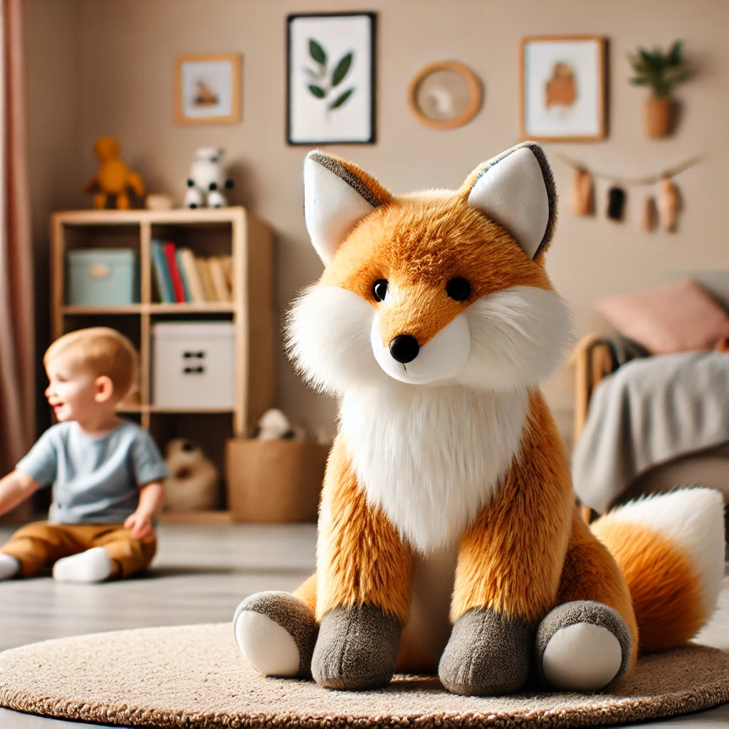 Peluche renard roux douce