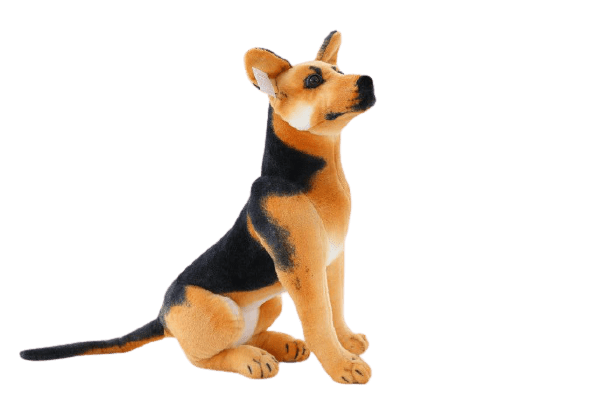 Peluche Chien Berger Allemand Noir Marron