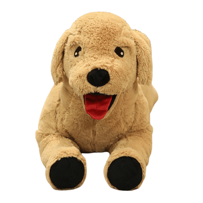 Peluche chien couché marron 135 cm - La Grande Récré