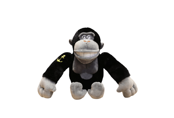 Peluche Gorille Qui Sourit Noir 