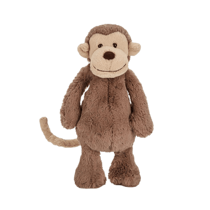 Peluche Singe Marron Gentil 