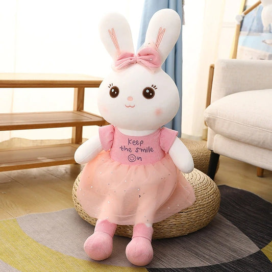 Peluche Lapin Mignon Habillé Rose