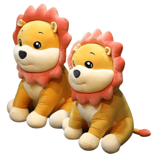 Peluche Lion Jaune Plusieurs Tailles