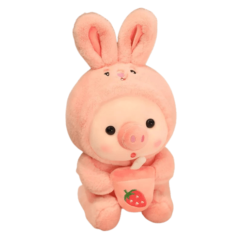 ibasenice Jouet en Peluche De Lapin Cochon en Peluche Plante en