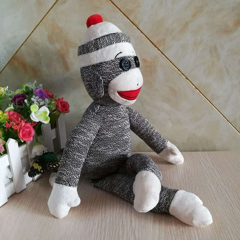 Peluche Gris Chiné Singe 