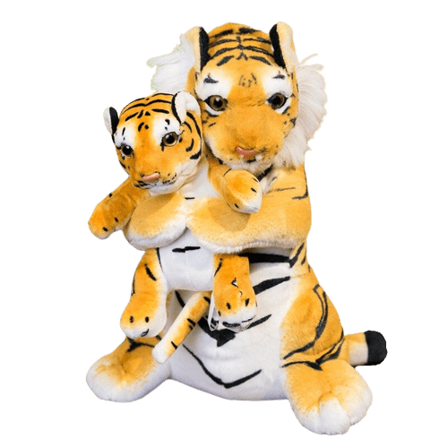 Doudou Tigre Avec Bébé 