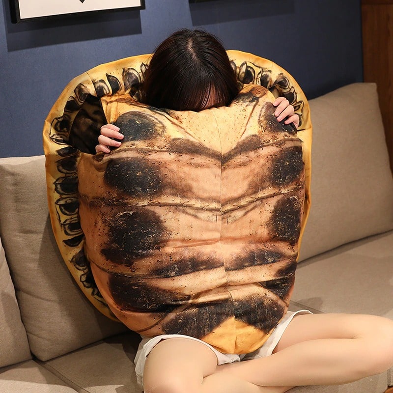 Carapace de tortue mettable, oreiller de sommeil moelleux, poupée