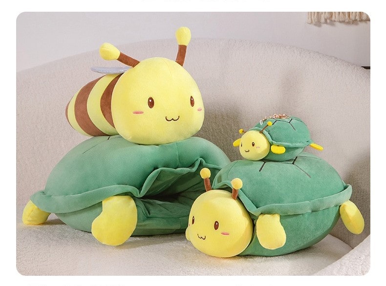 Peluche Tortue Abeille Jaune 